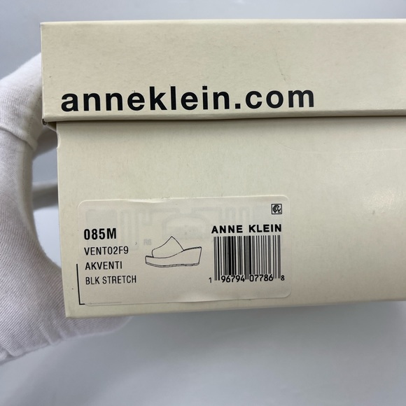 ANNE KLEIN, AKVENTI BLACK STRECH PLATFORM ELASTIC TOP W/SUPER CUSHION SOLE,8.5M - Picture 16 of 16